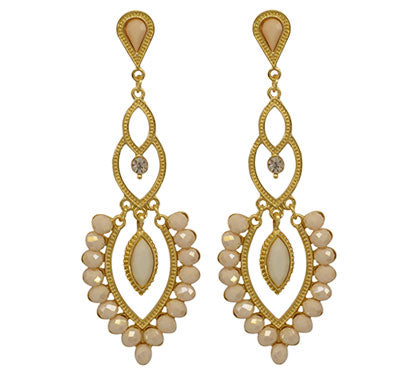 Maharaja White Earrings