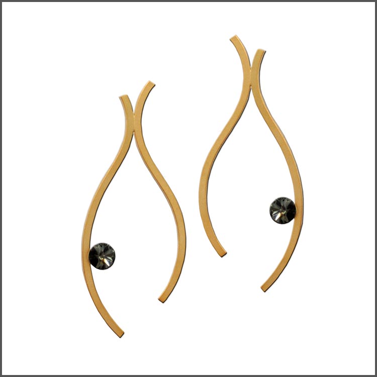 Rose Stem Earrings C